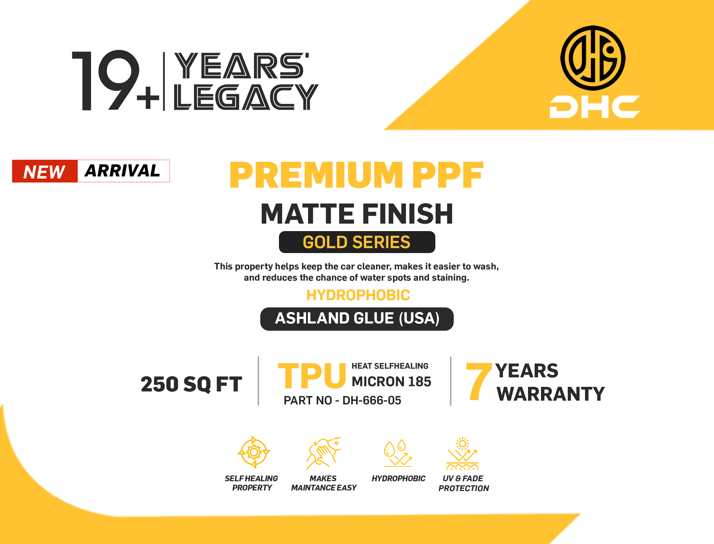 Premium PPF Gold Matte Finish